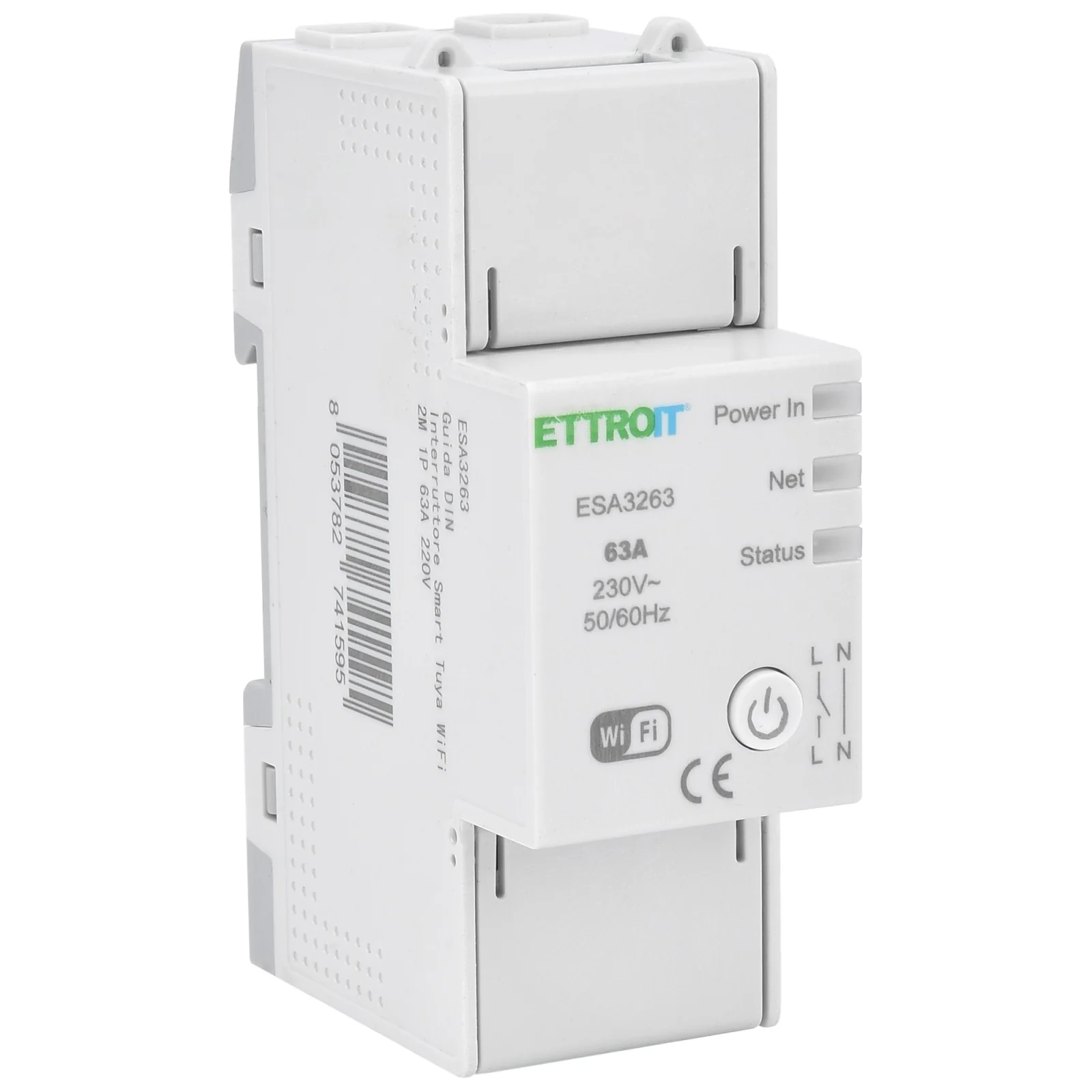 Ettroit Esa3263 Guida Din Interruttore Smart Tuya Wifi 2M 1P 63A 220V