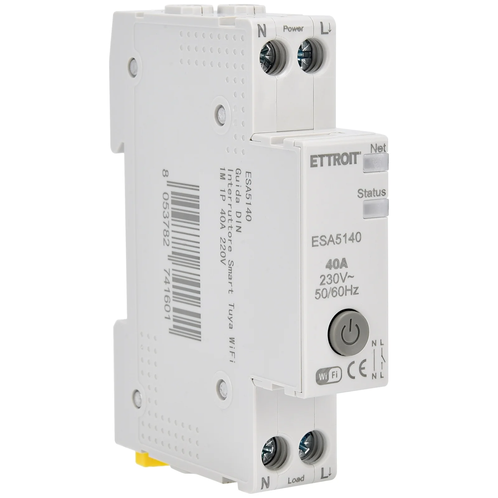 Ettroit Esa5140 Guida Din Interruttore Smart Tuya Wifi 1M 1P 40A 220V