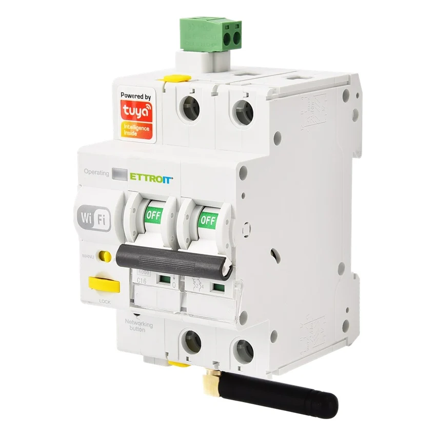 Ettroit Esr3216 Interruttore Magnetotermico 2P Tuyasmartwifi 16A