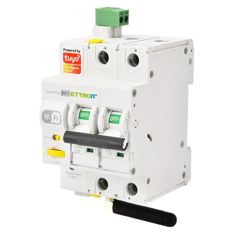 Ettroit Esr3232 Interruttore Magnetotermico 2P Tuya Smartwifi 32A