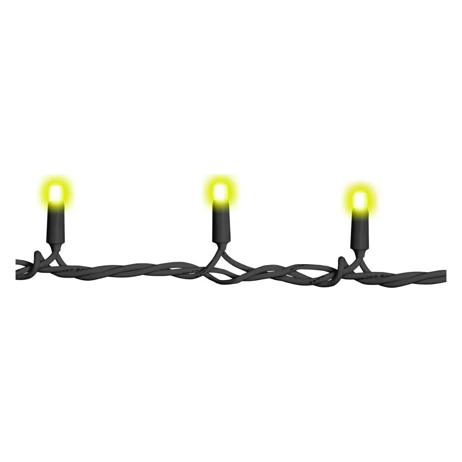 Ettroit Et4104 Catena 100 Led 10M Filo Nero Luce Giallo Ip65