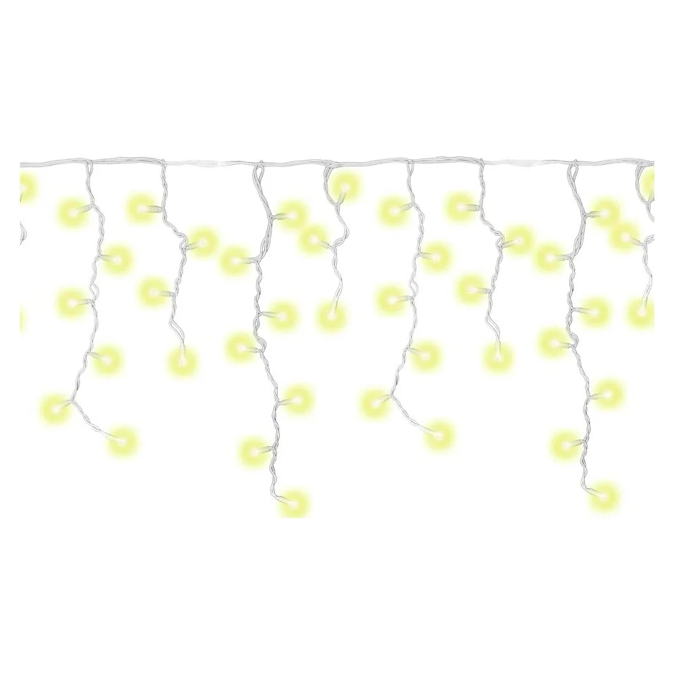 Ettroit Et4124 Tenda 120 Led 3M X30-70-40-60 Filo Bianco Luce Giallo Ip65