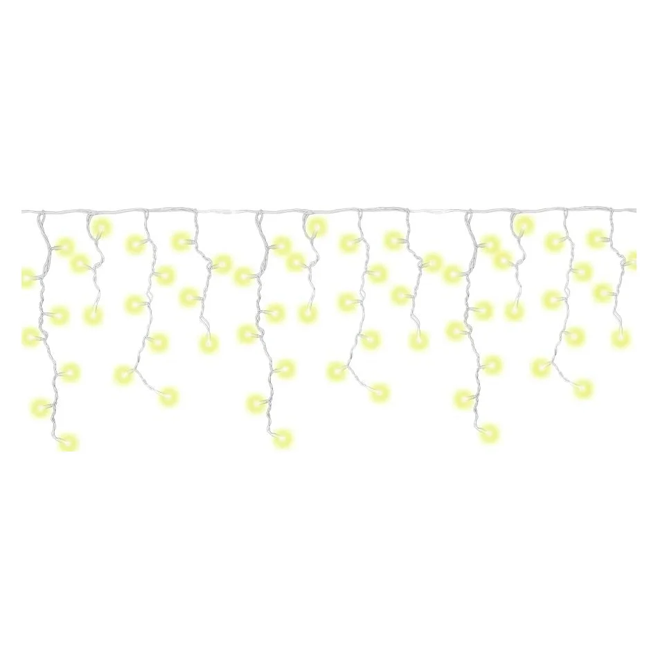 Ettroit Et4127 Tenda 200 Led 5M X30-70-40-60 Filo Bianco Luce Giallo Ip65