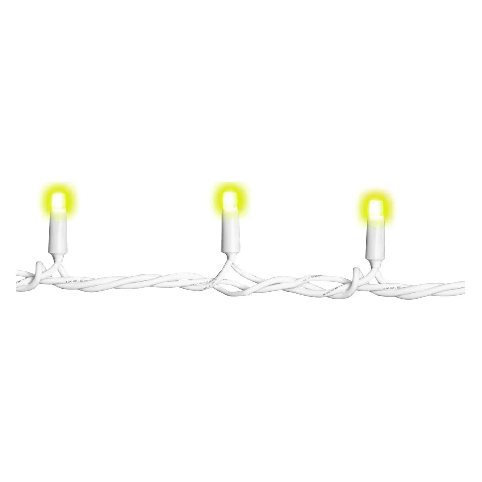 Ettroit Et4135 Catena 100 Led 10M Filo Bianco Luce Giallo Ip65 Flash
