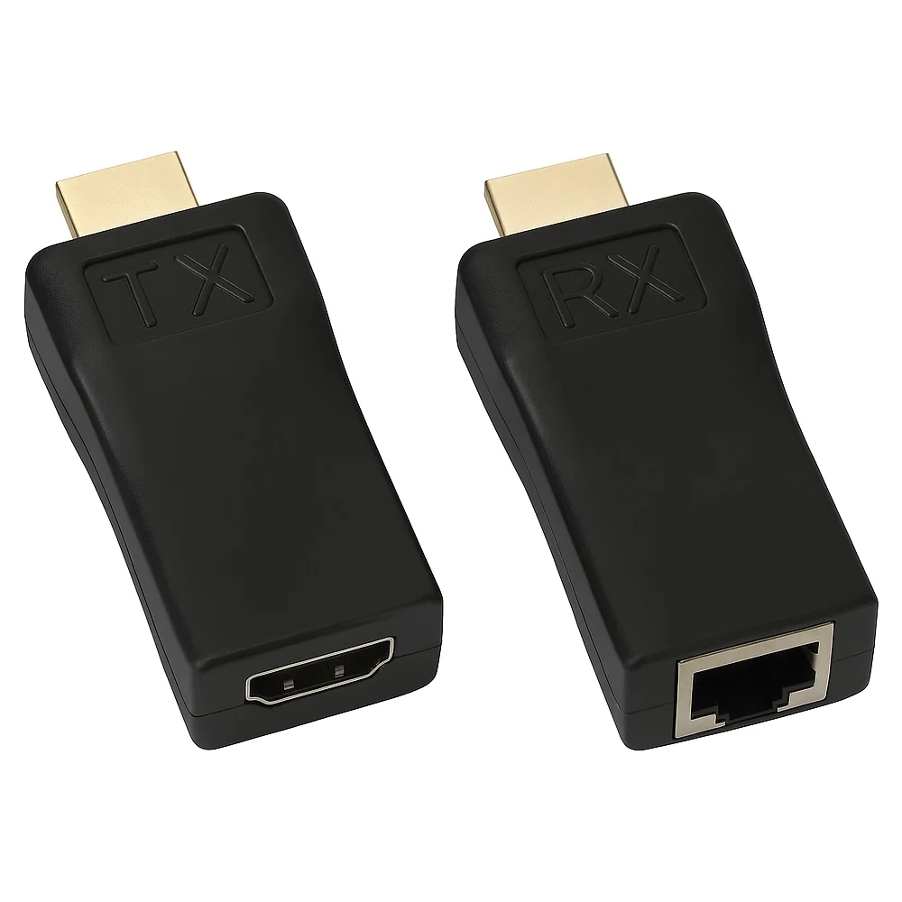 Ettroit Et5002 Prolunga/Adattatore Da Hdmi A Rj45, Per Cavo Cat 5E/6, 1080P, Trasmissione Fino A 30 M