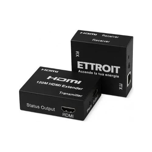 Ettroit Et5004 Kit Tx-Rx Extender Hdmi, 120Mt Utp, 4K@60Hz, Poe, Loop-Out
