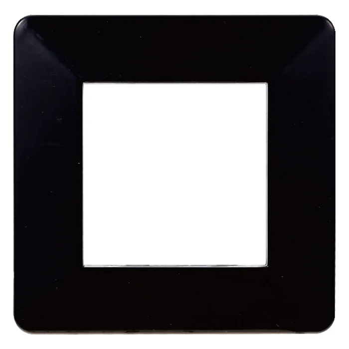 Ettroit Ev83202 Placca Plastica 2P Nero