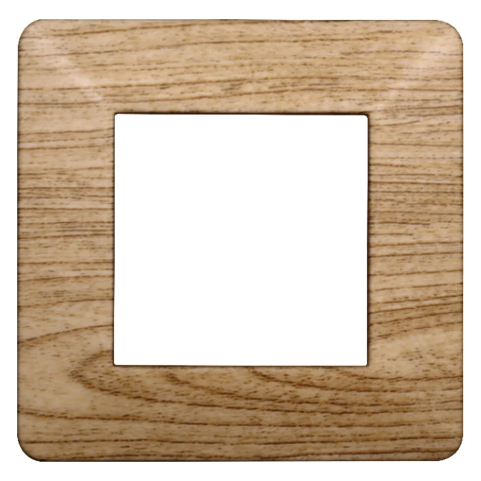 Ettroit Ev83205 Placca Plastica 2P Legno Scuro