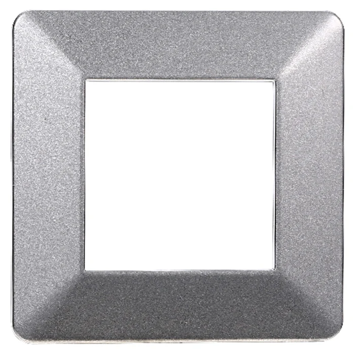 Ettroit Ev83207 Placca Plastica 2P Acciaio Scuro