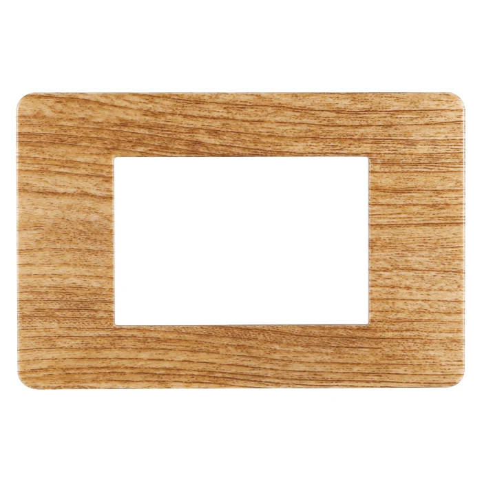 Ettroit Ev83305 Placca Plastica 3P Legno Scuro