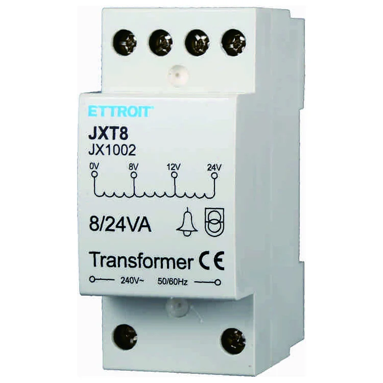 Ettroit Jx1002 Trasformatore Per Citofono Da 220V A 8/12/24V Per Guida Din Standard - Input 220-240V