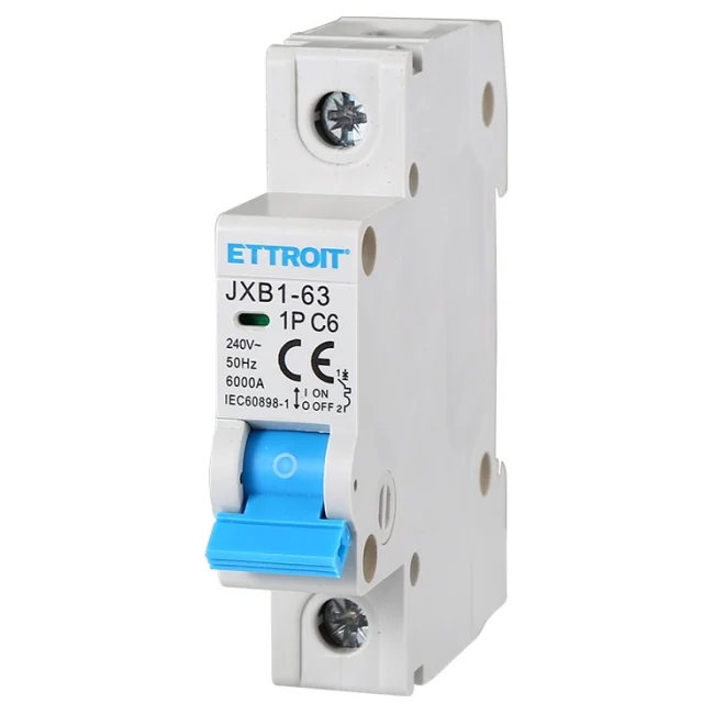 Ettroit Jx110660 Interruttore Magnetotermico 1P 6A 220V 6Ka