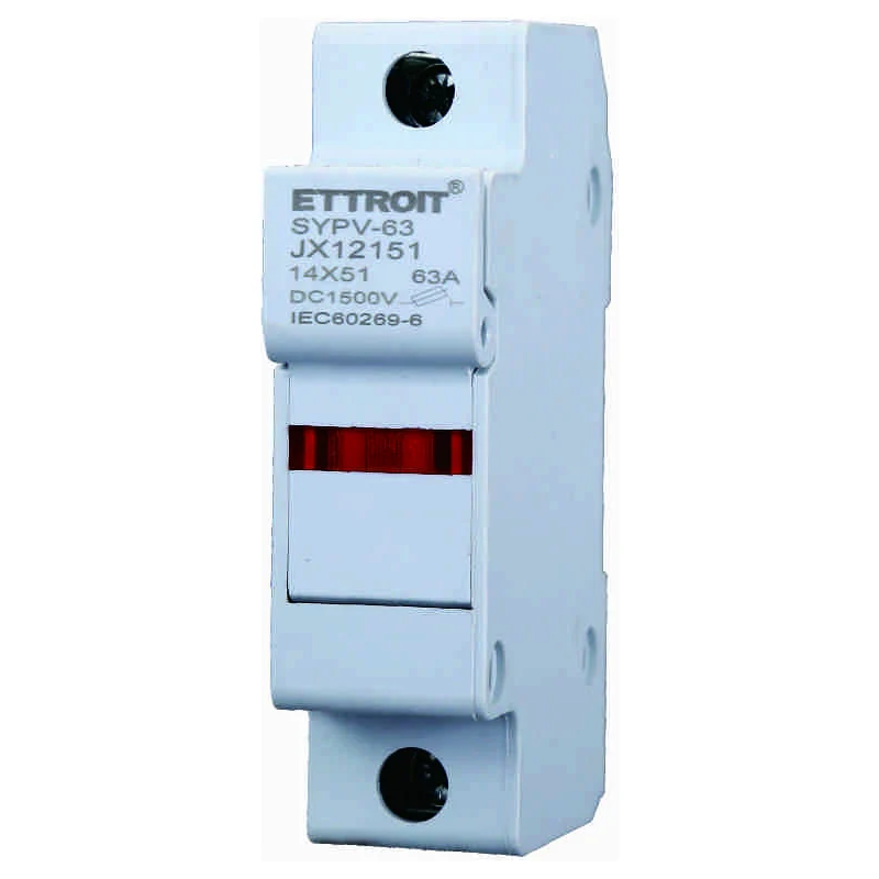 Ettroit Jx12151 Supporto Per Fusibili Cilindrici Base Rt18-63 1P Din 14 X 51Mm Ac/Dc