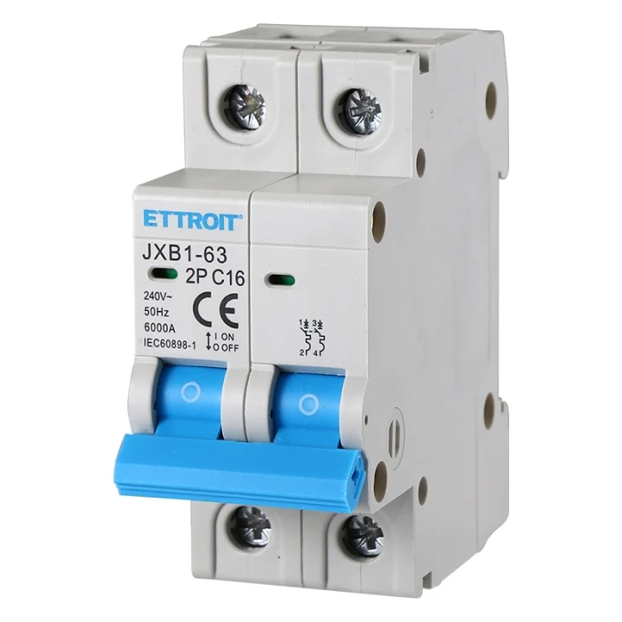Ettroit Jx121660 Interruttore Magnetotermico 2P 16A 220V 6Ka