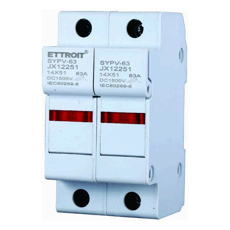 Ettroit Jx12251 Supporto Per Fusibili Cilindrici Base Rt18-63 2P Din 14 X 51Mm Ac/Dc