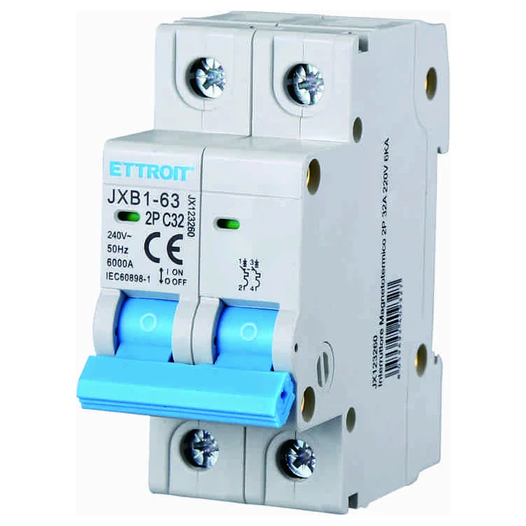Ettroit Jx123260 Interruttore Magnetotermico 2P 32A 220V 6Ka