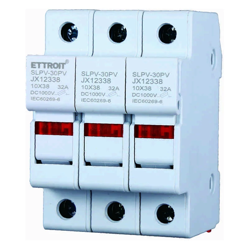 Ettroit Jx12338 Supporto Per Fusibili Cilindrici Base Rt18-32 3P Din 10 X 38Mm Ac/Dc