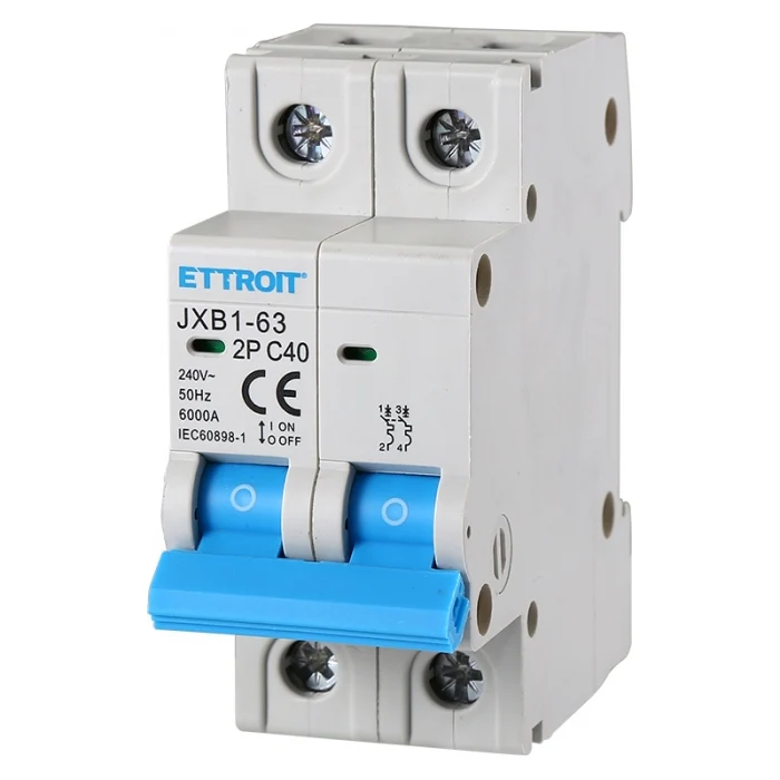 Ettroit Jx124060 Interruttore Magnetotermico 2P 40A 220V 6Ka