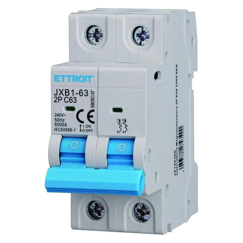 Ettroit Jx126360 Interruttore Magnetotermico 2P 63A 220V 6Ka
