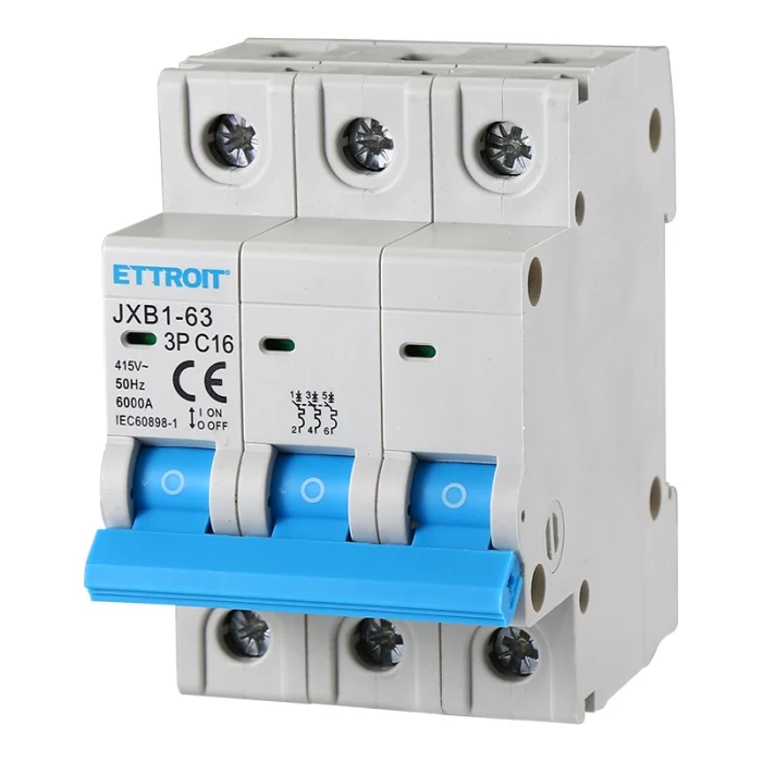 Ettroit Jx131660 Interruttore Magnetotermico 3P 16A 380V 6Ka