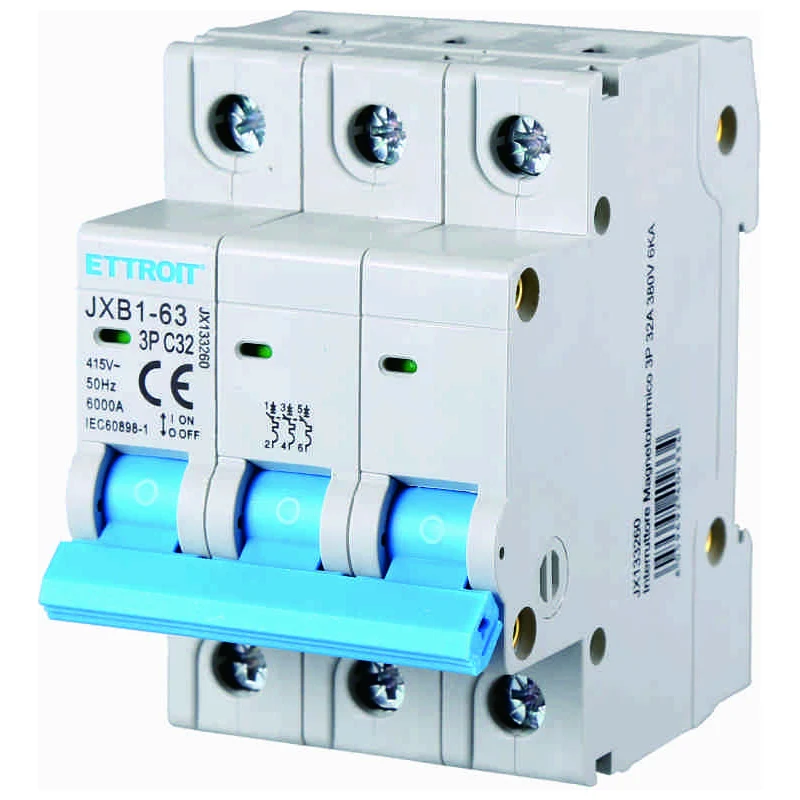 Ettroit Jx133260 Interruttore Magnetotermico 3P 32A 380V 6Ka