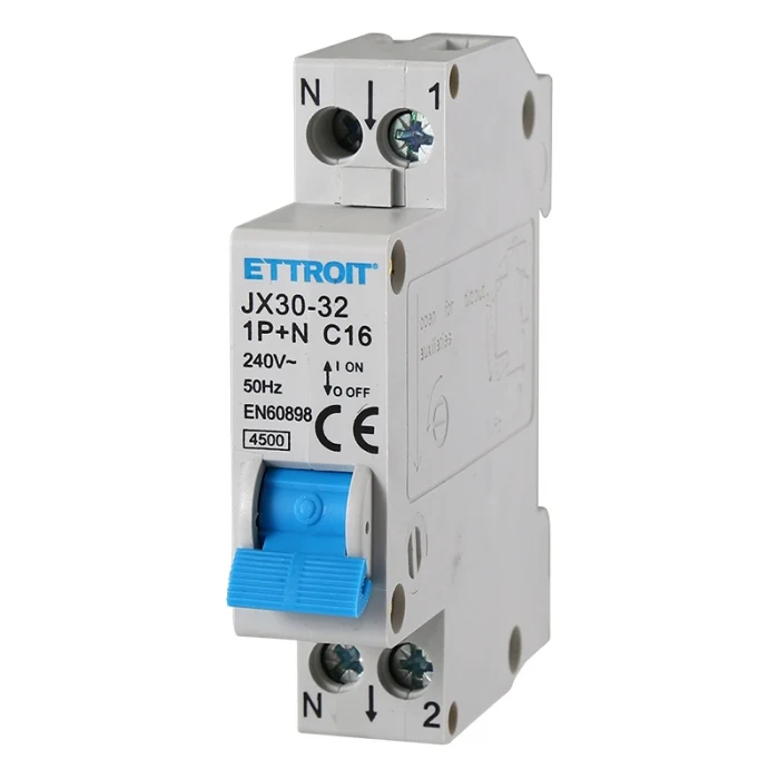 Ettroit Jx151640 Interruttore Magnetotermico 1P+N 16A 220V 4.5Ka
