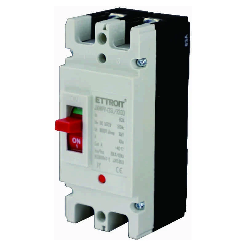 Ettroit Jx15263 Jxm1Pv Interruttori Scatolati Magnetotermici 2P 63A Dc 500V-10Ka