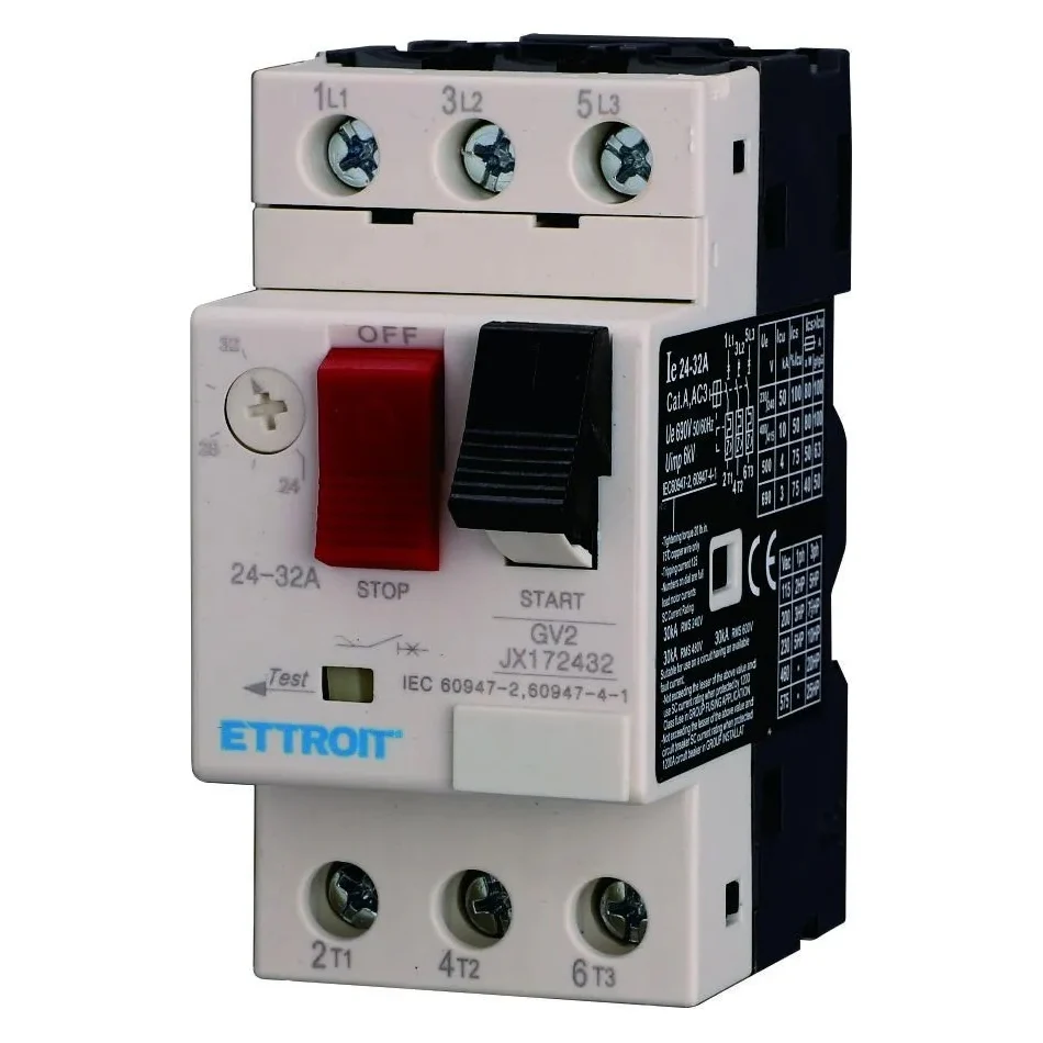 Ettroit Jx172432 Salvamotore Regolabile 24-32A Moduli Din Gv2 Protezione Del Motore