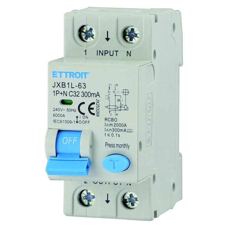 Ettroit Jx253268 Magnetotermico Differenziale 1P+N 32A 300Ma 220V-6Ka Classe A