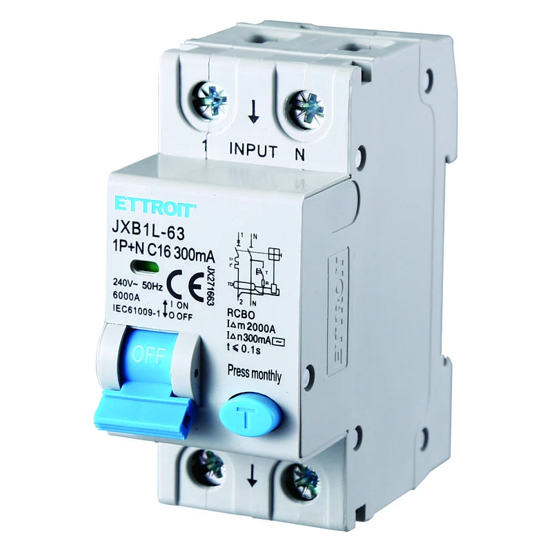 Ettroit Jx271663 Magnetotermico Differenziale 1P+N 16A 300Ma 220V-6Ka