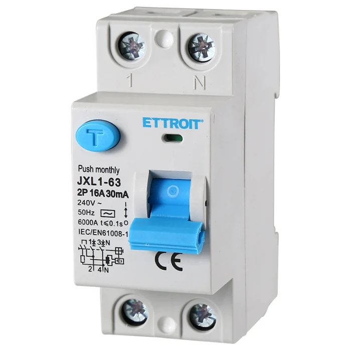 Ettroit Jx321661 Interruttore Differenziale Puro 2P 16A 30Ma 220V-6Ka