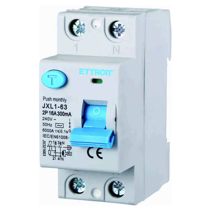 Ettroit Jx321663 Interruttore Differenziale Puro 2P 16A 300Ma 220V-6Ka