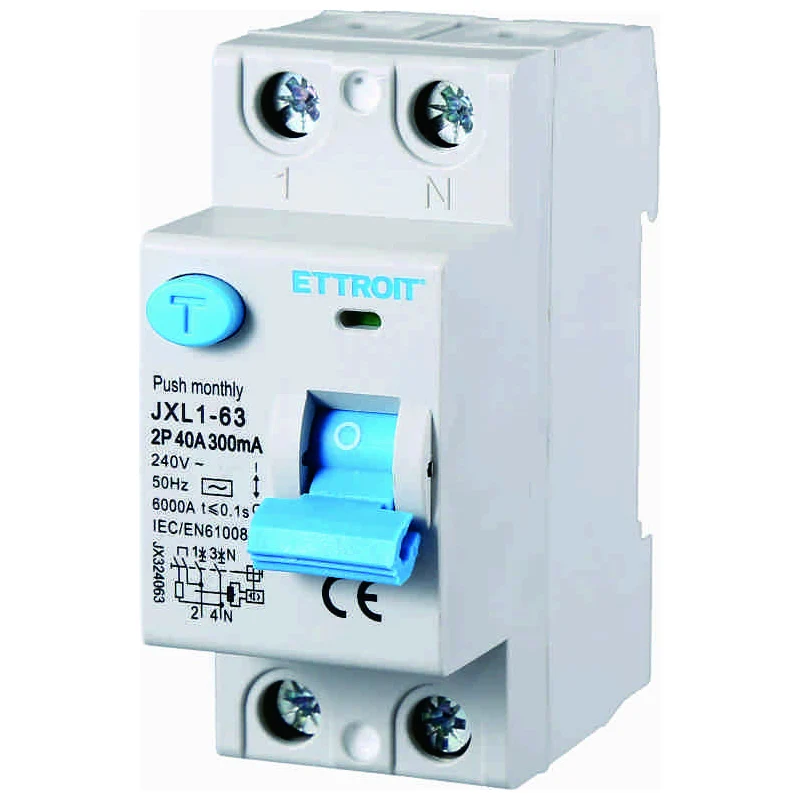 Ettroit Jx324063 Interruttore Differenziale Puro 2P 40A 300Ma 220V-6Ka