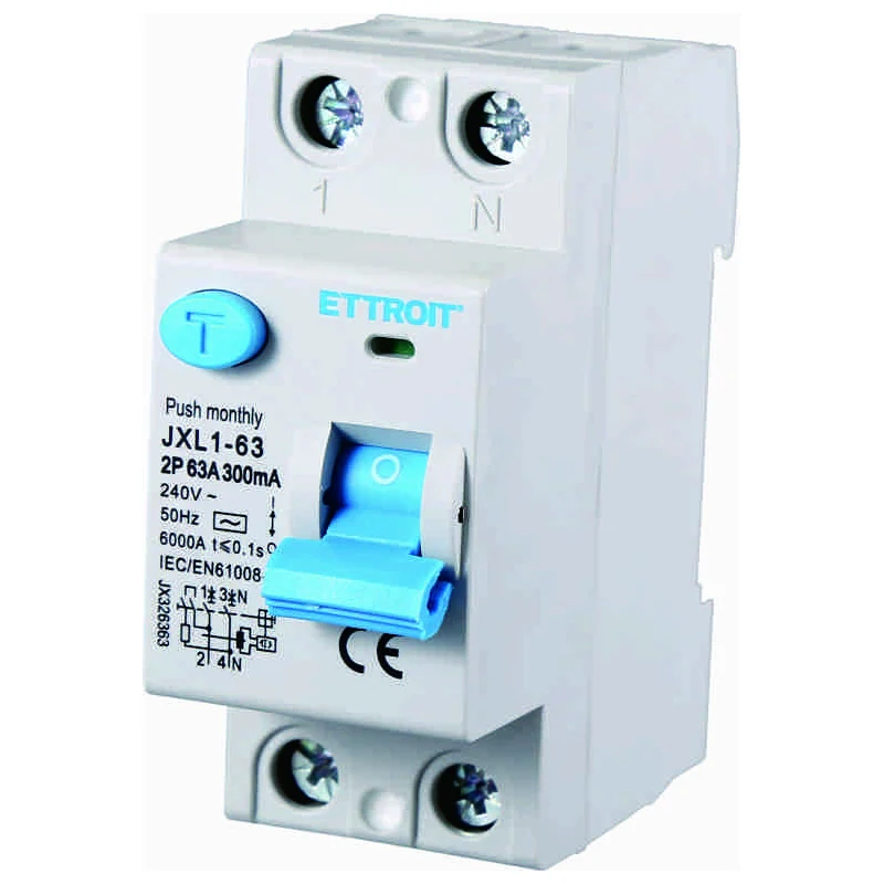 Ettroit Jx326363 Interruttore Differenziale Puro 2P 63A 300Ma 220V-6Ka