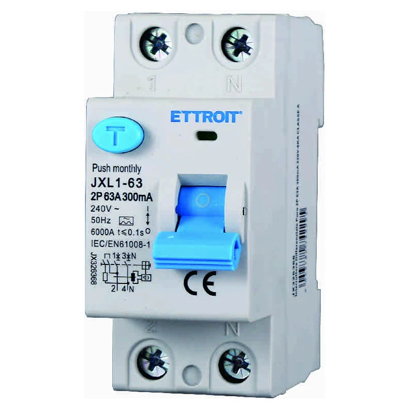 Ettroit Jx326368 Interruttore Differenziale Puro 2P 63A 300Ma 220V-6Ka Classe A