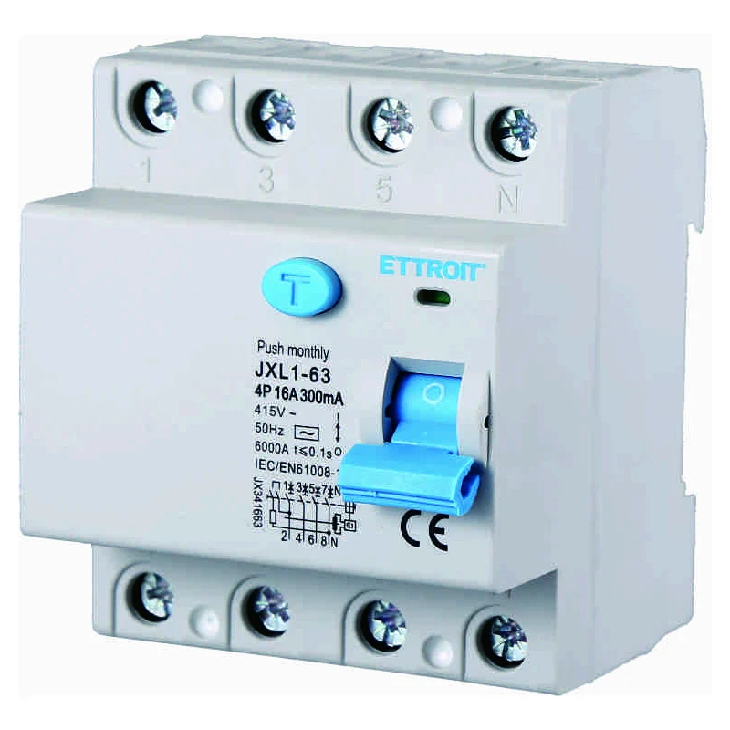 Ettroit Jx341663 Interruttore Differenziale Puro 4P 16A 300Ma 380V-6Ka