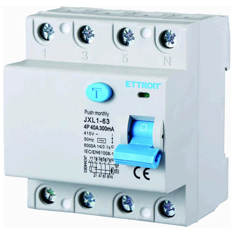 Ettroit Jx344063 Interruttore Differenziale Puro 4P 40A 300Ma 380V-6Ka