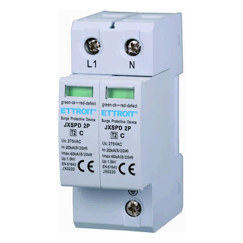 Ettroit Jx5220 Scaricatore Di Sovratensione 2P 20Ka-40Ka T2