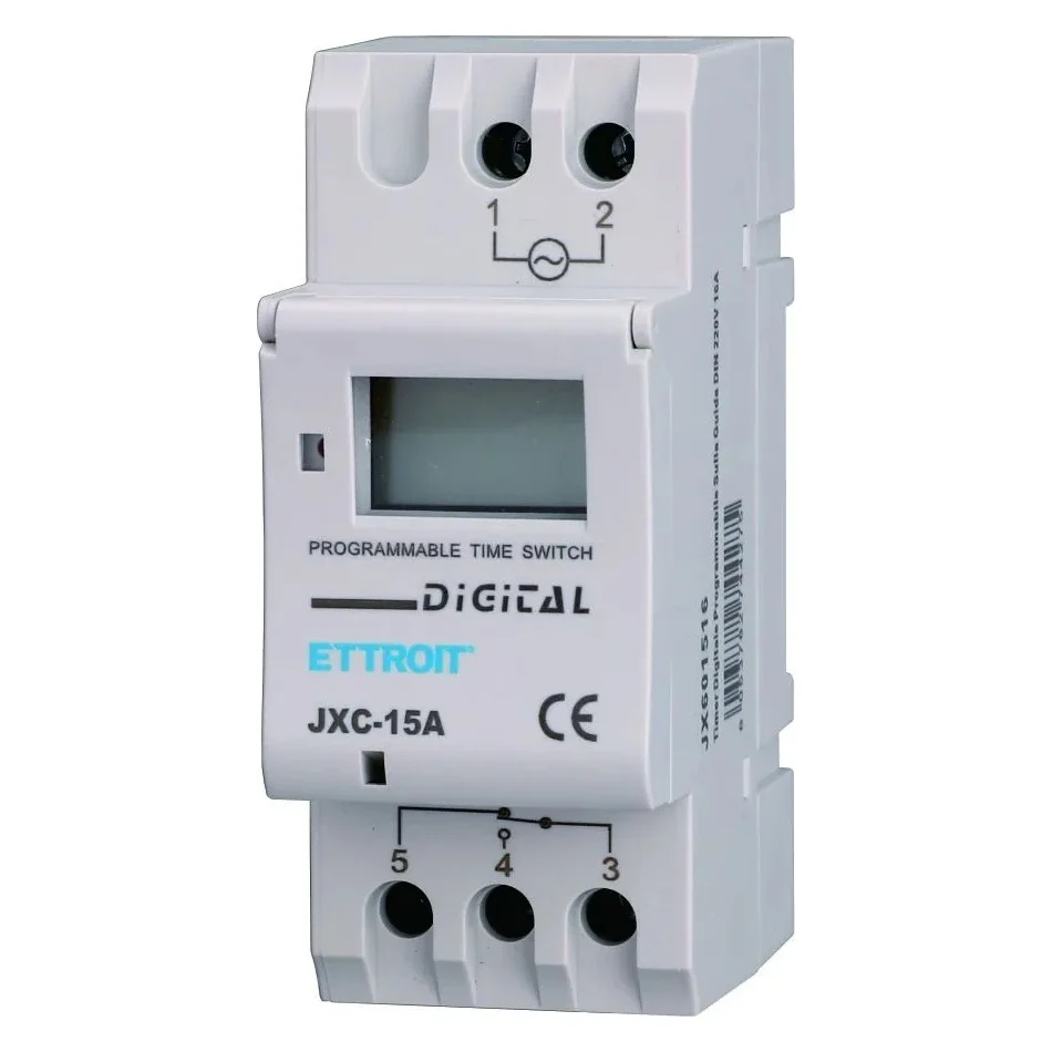 Ettroit Jx601516 Timer Digitale Programmabile Sulla Guida Din 220V 16A