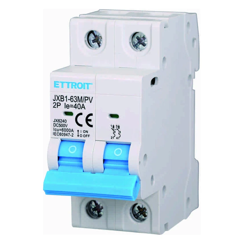 Ettroit Jx6240 2P Interruttore Magnetotermico Fotovoltaico Dc 40A 6Ka 500V