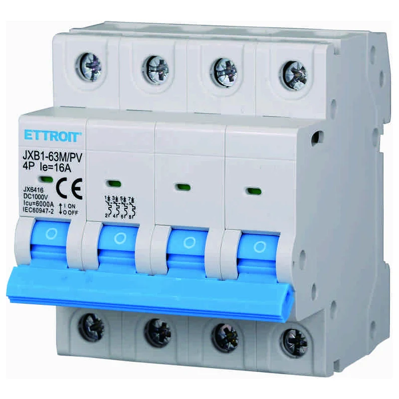 Ettroit Jx6416 4P Interruttore Magnetotermico Fotovoltaico Dc 16A 6Ka 1000V