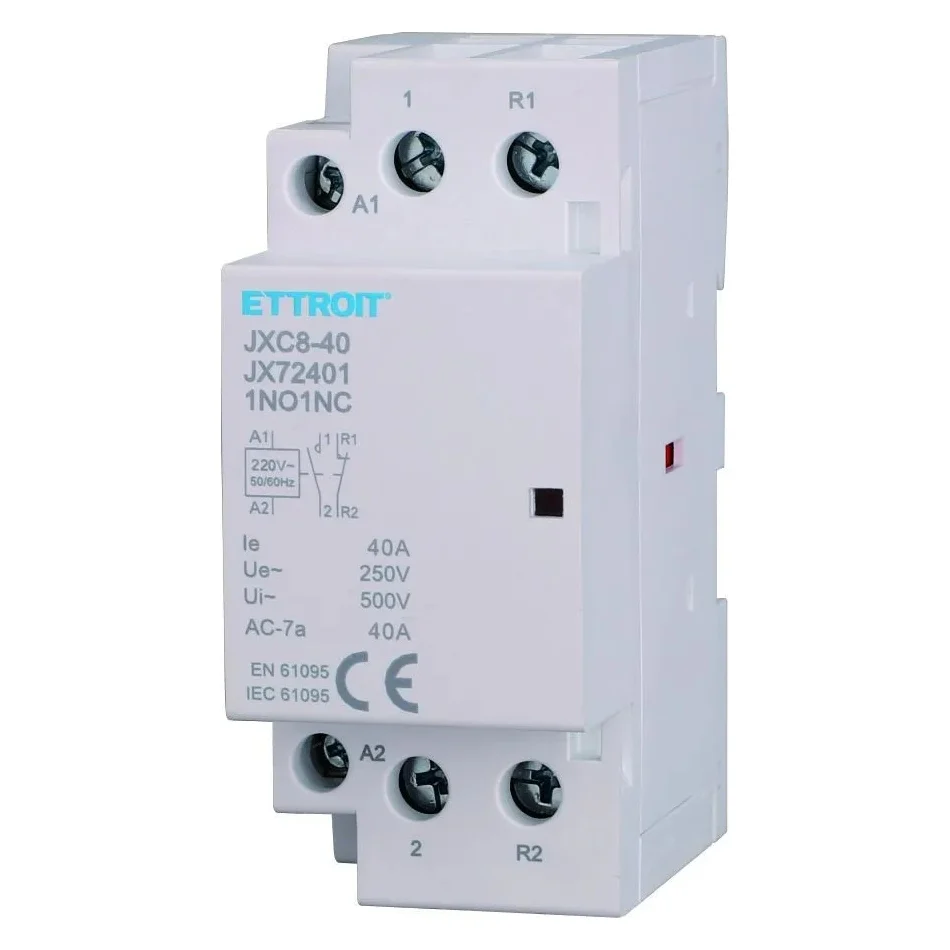 Ettroit Jx72401 Ac Contattore Din Rail 2P 220V 40A 1 Contatto No 1 Contatto Nc