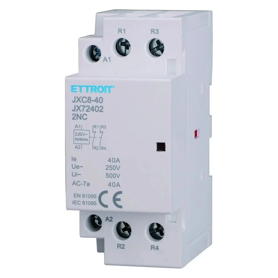 Ettroit Jx72402 Ac Contattore Din Rail 2P 220V 40A 2 Contatti Nc