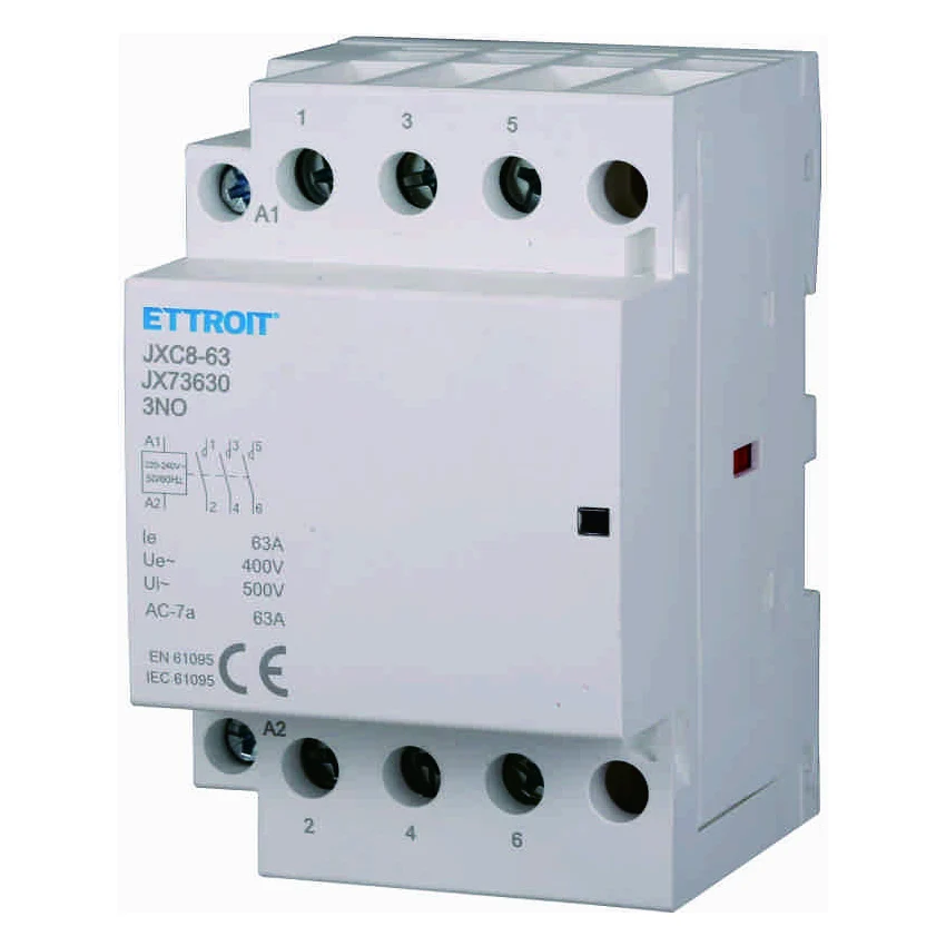 Ettroit Jx73630 Ac Contattore Din Rail 3P 220V 63A 3 Contatti No