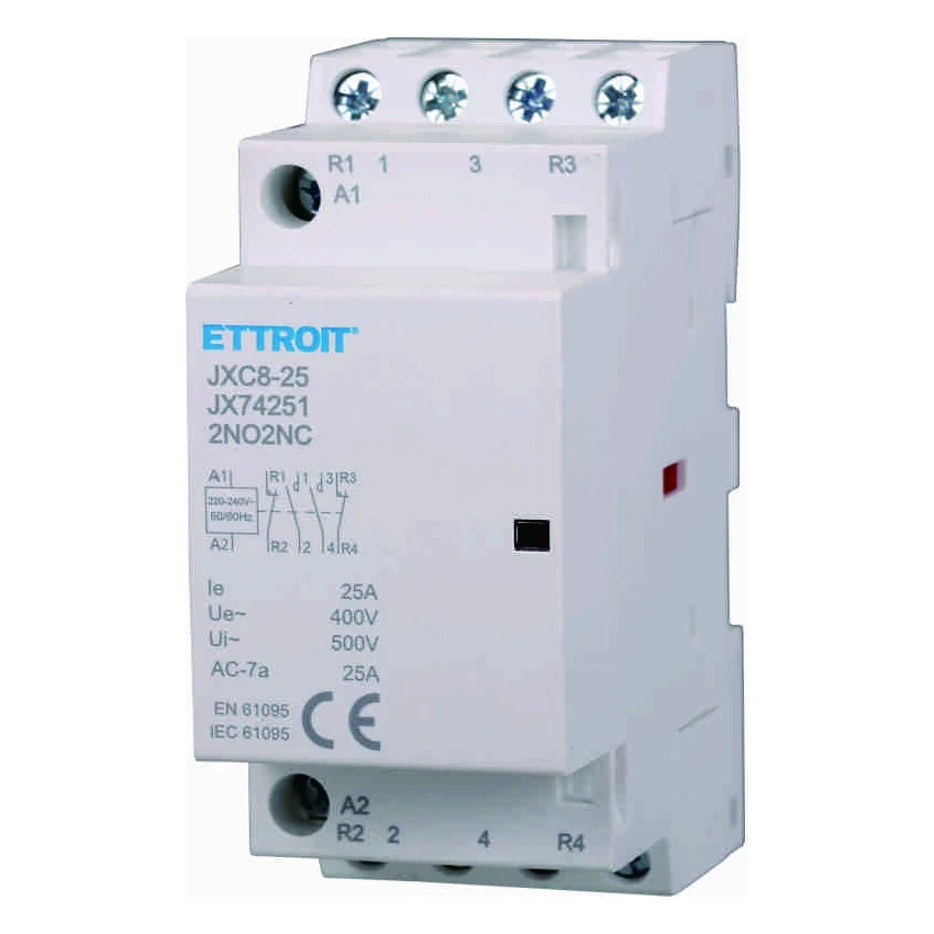 Ettroit Jx74251 Ac Contattore Din Rail 4P 220V 25A 2 Contatti No 2 Contatti Nc