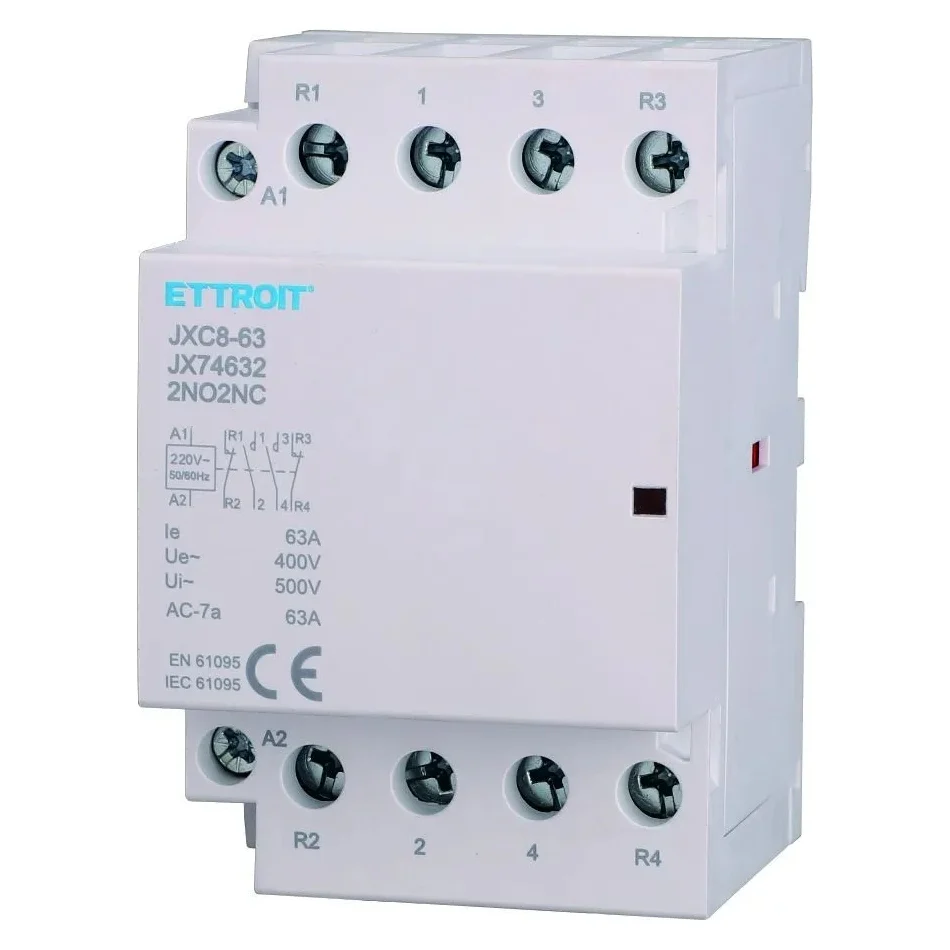 Ettroit Jx74632 Ac Contattore Din Rail 4P 220V 63A 2 Contatti No 2 Contatti Nc