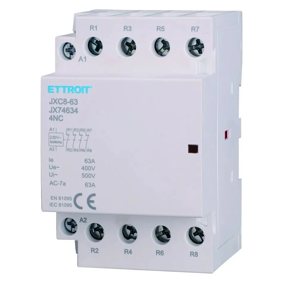 Ettroit Jx74634 Ac Contattore Din Rail 4P 220V 63A 4 Contatti Nc