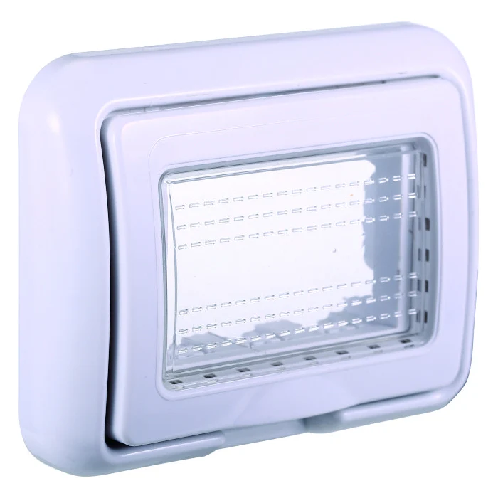 Ettroit Lb2703 Placca 3P Ip55 Bianco