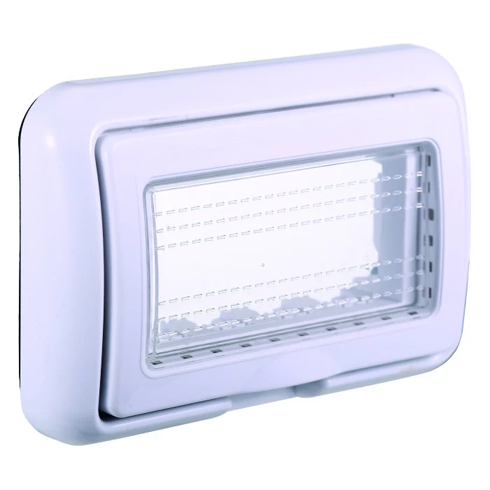 Ettroit Lb2704 Placca 4P Ip55 Bianco