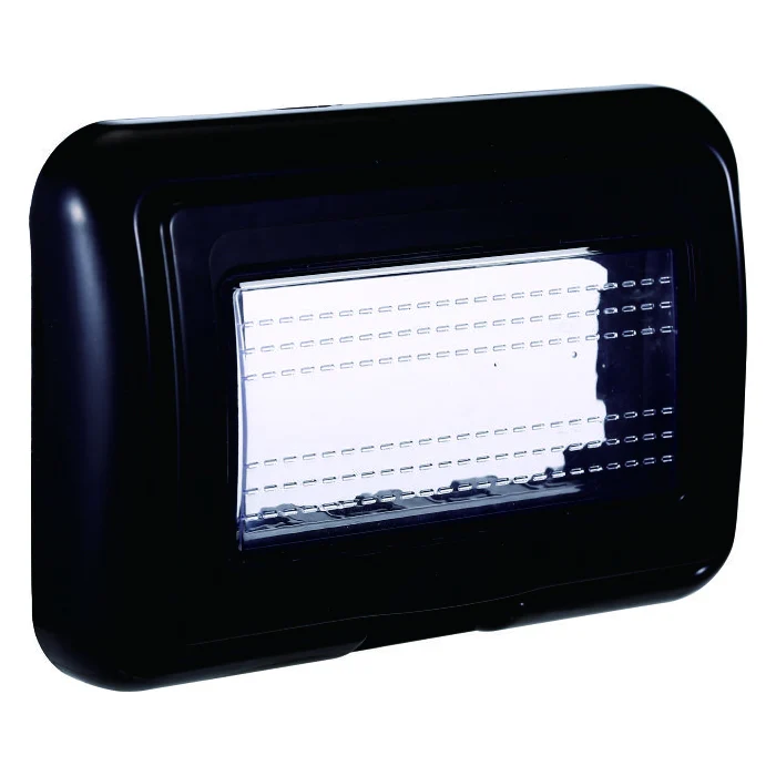 Ettroit Ln2704 Placca 4P Ip55 Nero
